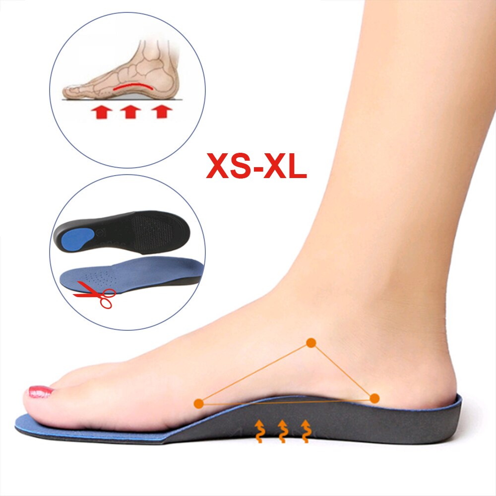 Orthopedic InsolesFlatfoot Orthotics Cubitus Varus Orthopedic Foot Pad Care Insole Unisex Deodorant Insole