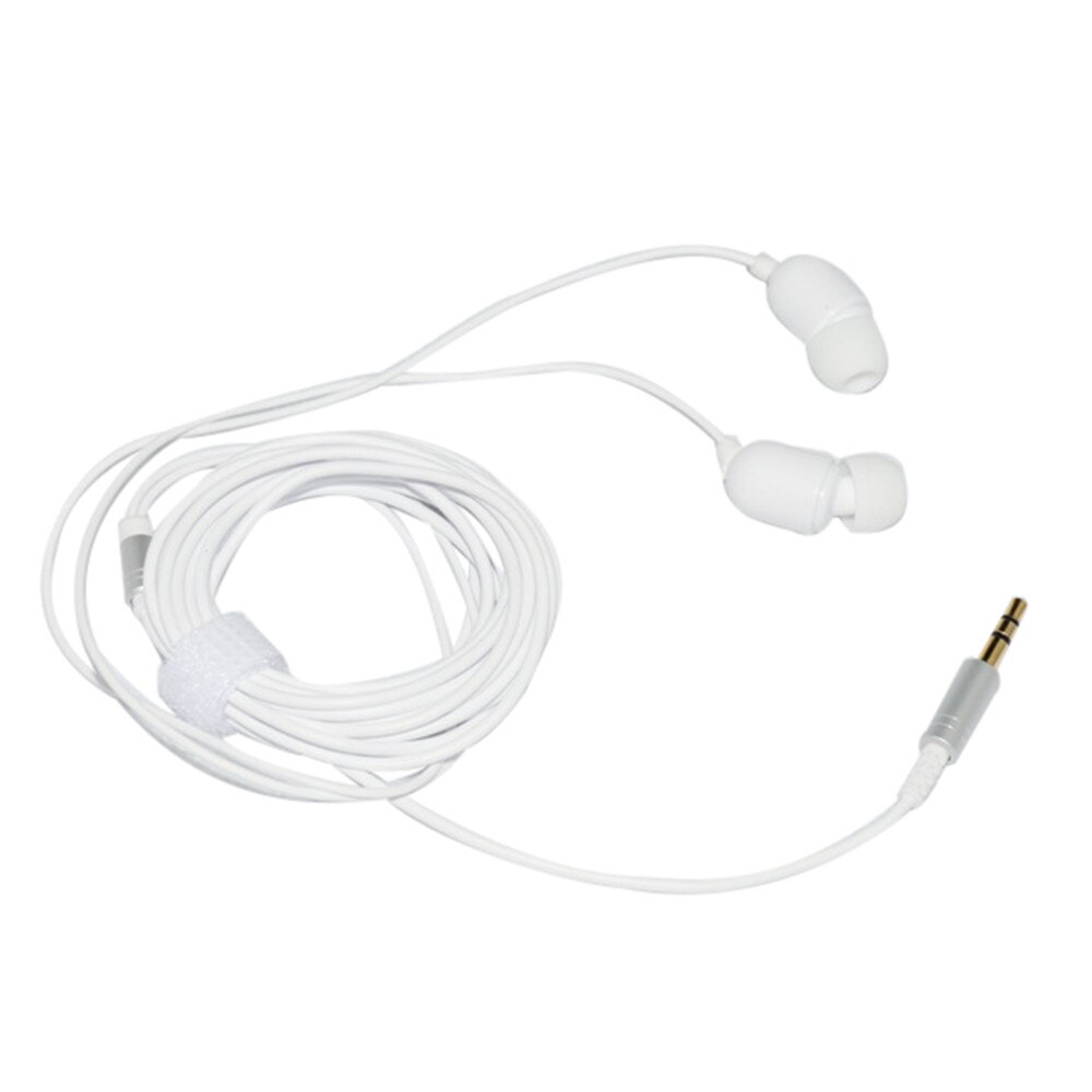 3.5 Mm In Ear Oordopjes MP3 Contrabas 3 Meter Lange Oortelefoon Bedrade Oortelefoon Oordopjes Voor Anker Karaoke Sport cascos Musica: WHITE