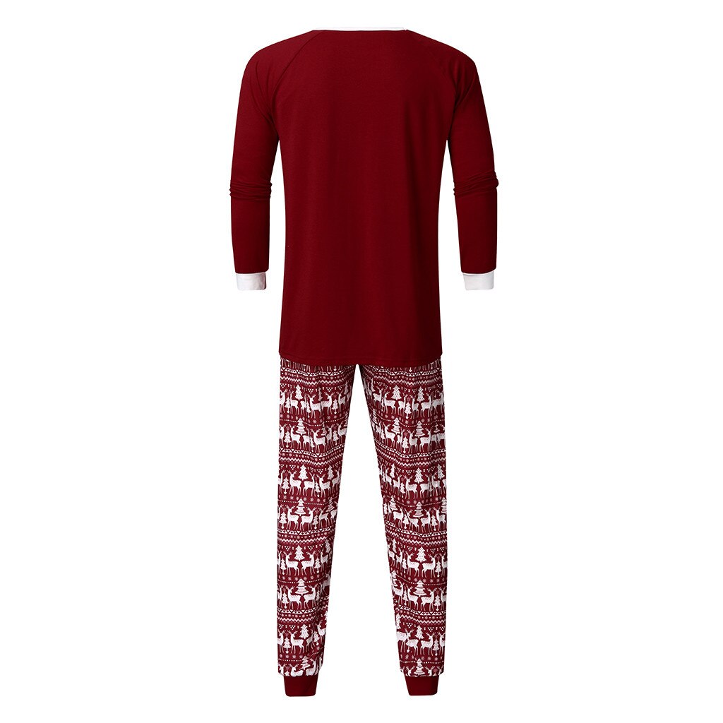 Familie Pyjama Nachtkleding mannen Kerst Outfits Set pyjamabroek rood winter pijama hombre 2 stuk set d91116