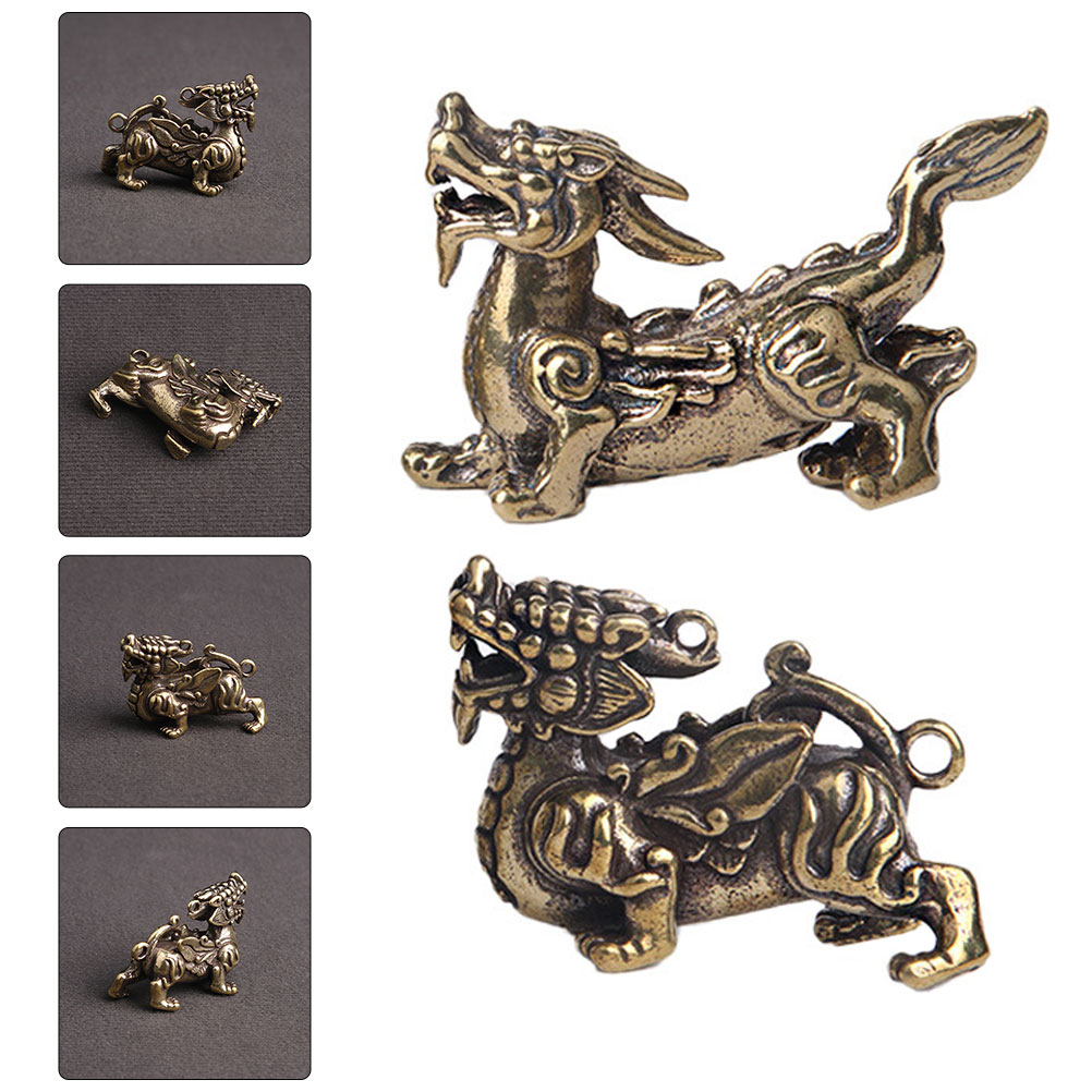 2PCS Brass Retro DIY Keychain Pendant Household Brass Adornment: Default Title