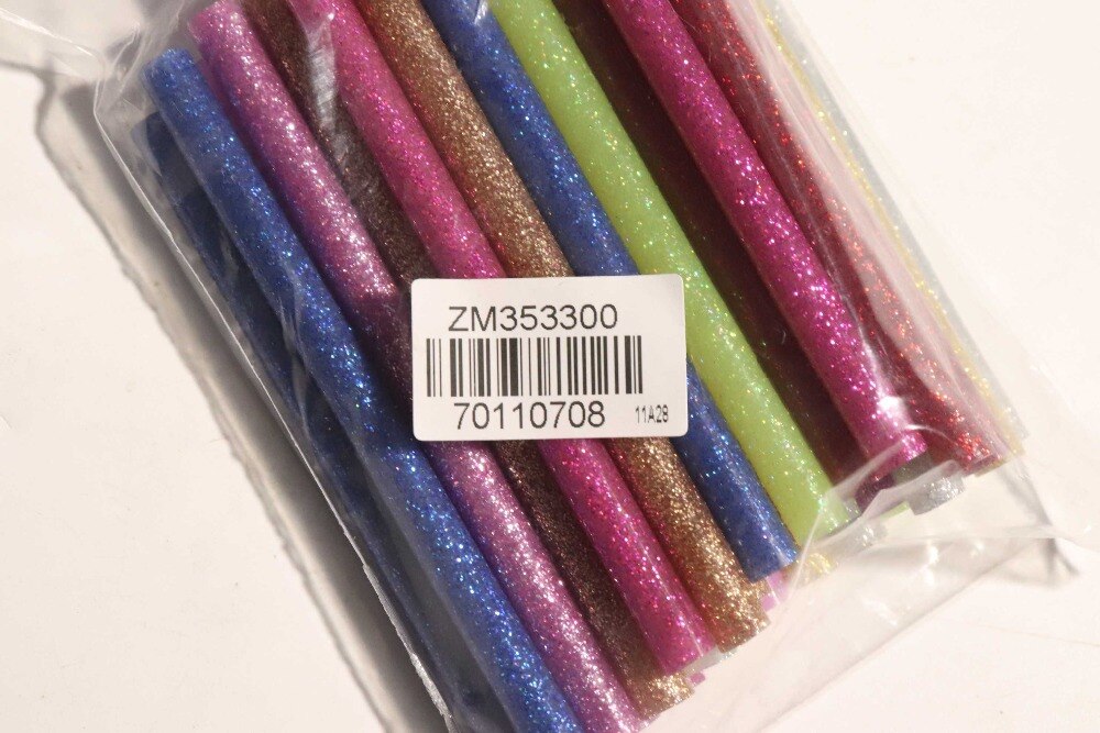 30 stk/pakning multifarver glitter limstifter giftfri højklæbende sticks smeltelim gør-det-selv indretning håndværksværktøj