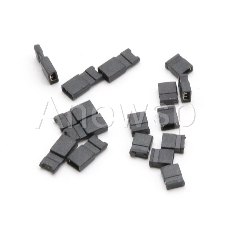 50 pièces 1.27mm pas bouchon de cavalier/court-circuit bouchon espacement court/Long Type 1.27 connecteur point de rangée court lien cavalier