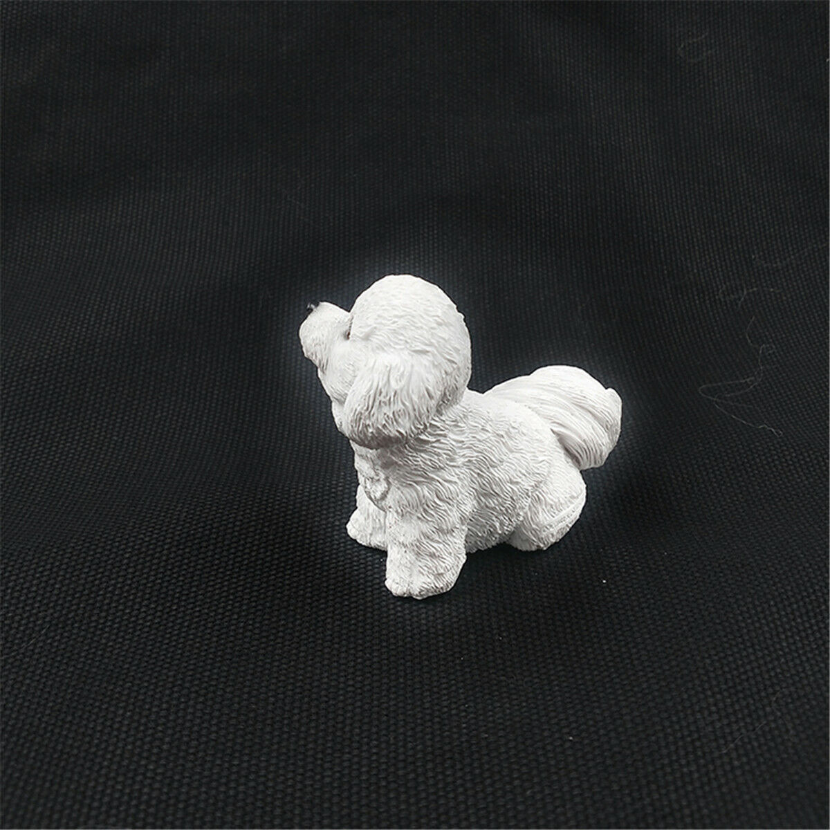 JJM Bichon Frise Hund Haustier Figur Canidae Ebene Auto Dekoration PVC Modell Puppe EducationalToy für freundlicher Erwachsene freundlicher