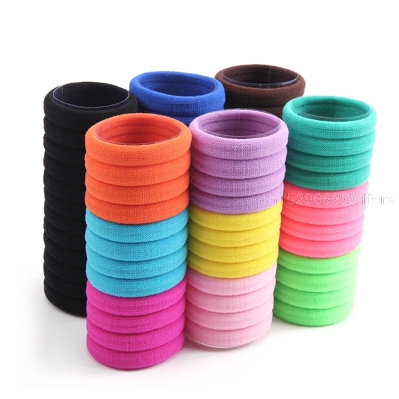 Lote de 5 unidades de gomas elásticas para el pelo de 3CM para mujer, coletero, accesorios para el cabello
