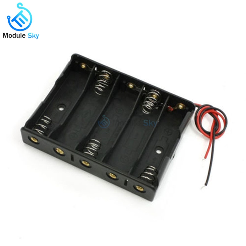 1Pcs Plastic AA Size Power Battery Storage Box Case Holder Leads With 1 2 3 4 5 Slots battery holder DIY Batteries Charger box