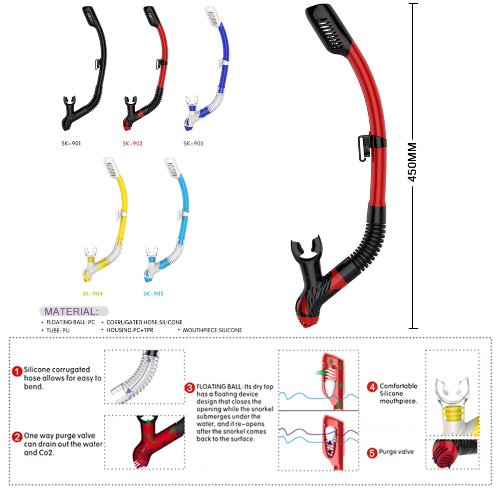 Snorkeling Goggles Snorkel Set Anti-Fog Tempered Glass Scuba Snorkeling Mask Gear Scuba Diving Masks Pool Equipment