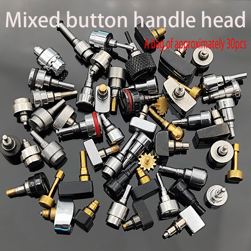 Klokketilbehør mangfoldig klokkeknapper forskjellige størrelser stiler farger tilfeldig levering 1 posere med ca. 30 stk blandede knapper: Blå