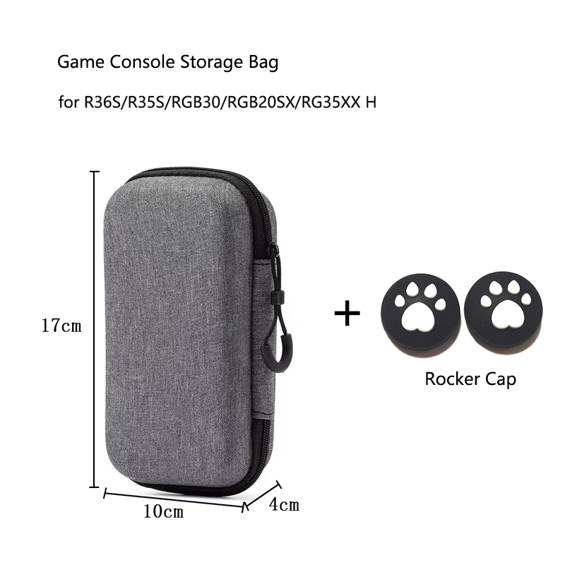 Game Console Opbergtas voor R36S/R35S/RGB30/RGB20SX/RG353M/RG35XX H harde Draagbare Beschermhoes Organizer Handheld Tas: Zilver