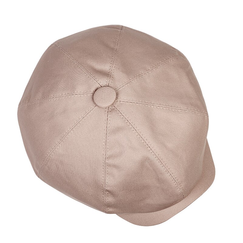 Sombrero octogonal de algodón para hombre, gorro de sarga octogonal de color caqui, boinas cálidas de para vendedor de periódicos, novedad de