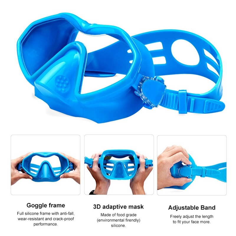 Volwassen Duikbril Siliconen Snorkelen Masker Uitgerust Met Verstelbare Snorkelen Masker
