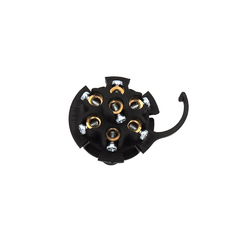 12V Round 7 Pin Waterproof Plug Adapter Tow Bar Electrical Trailer Truck Socket