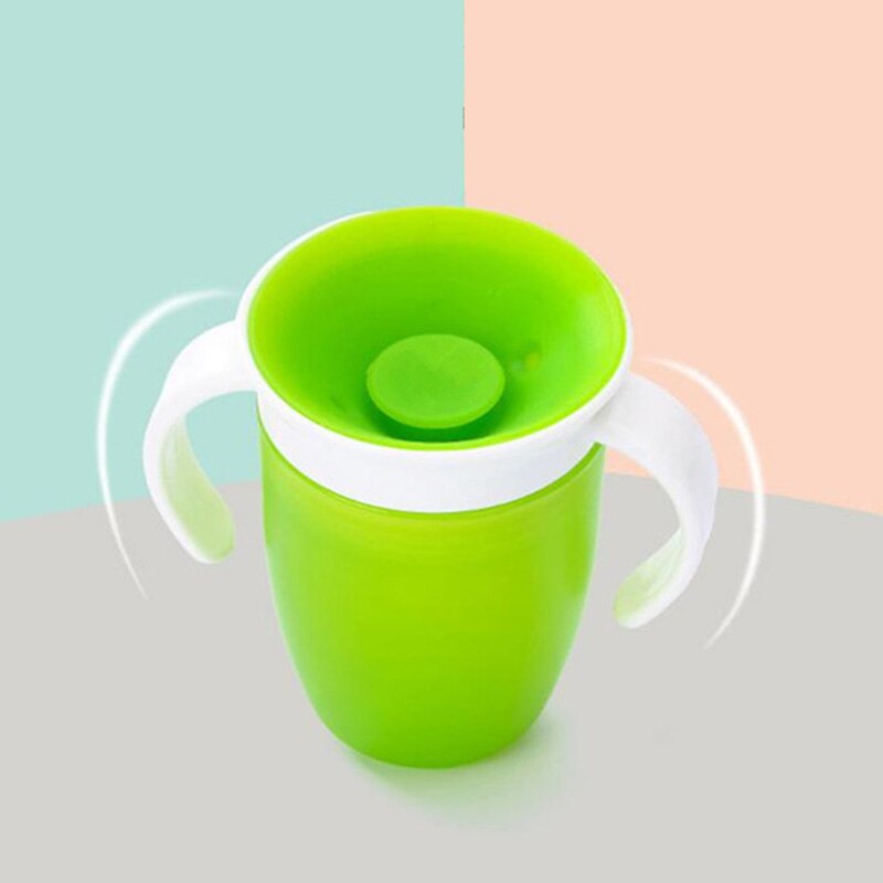 Baby Cup 360 Degrees Rotated With Double Handle Trainning Feeding Safe Leakproof Cup Children Baby Water Bottle