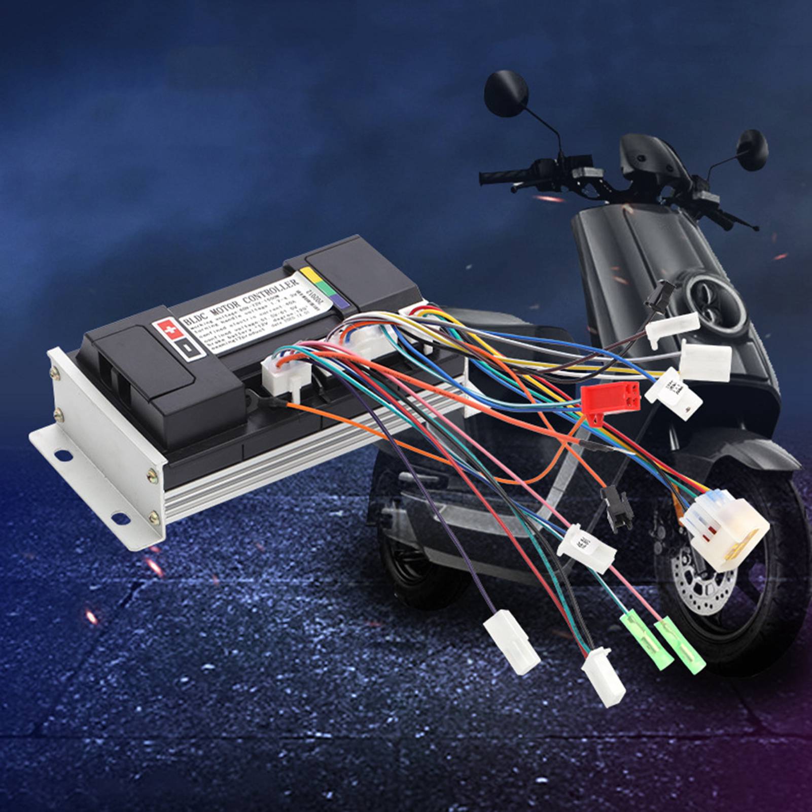 Universal DC Brushless Hub Motor Sine Wave Controller 1500W 60-72V 40A for Scooter Electric Controller