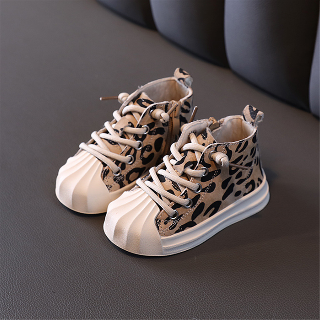 DIMI 2021 stivali da bambino autunnali per bambina 0-3 anni scarpe da neonato in pelle microfibra Martin stivali piatti da bambino alla caviglia antiscivolo: Cachi / 23 (Insole 14.5cm)