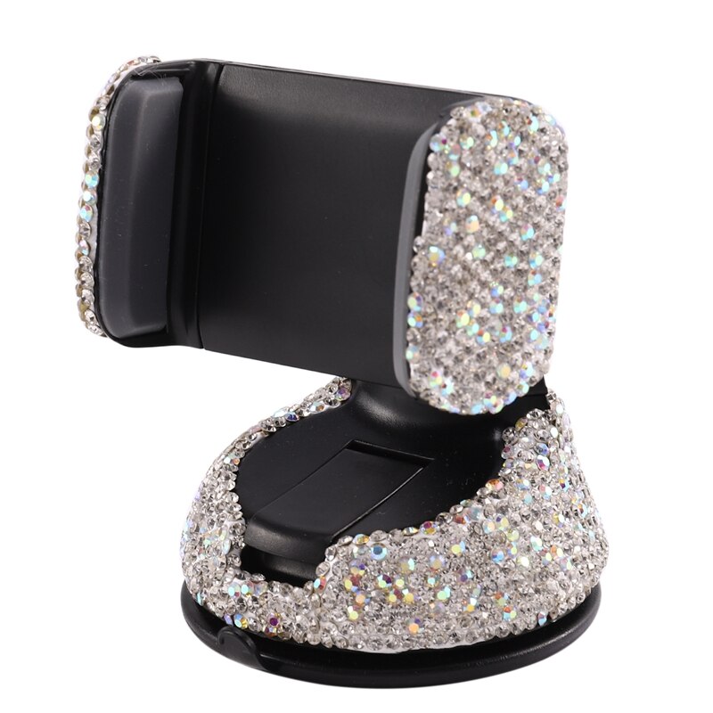 Strass universele super schattige 360 auto voorruit dashboard houder zuig verstelbare telefoonhouder voor gemakkelijk zicht gps sn, voor