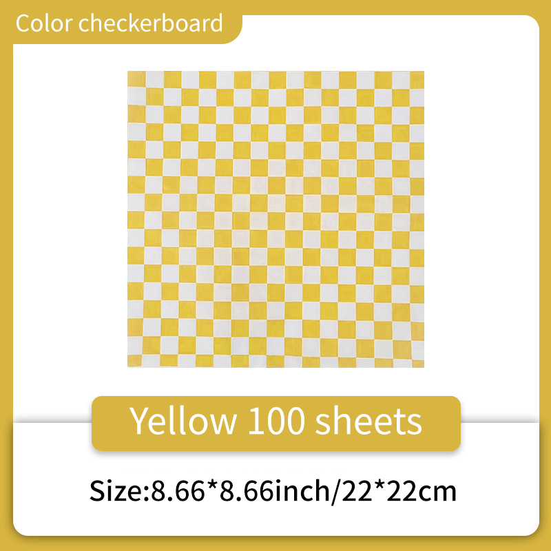 100 morceaux de papier absorbant pour sandwichs, hamburgers, frites, emballages alimentaires, tapis en assiettes, papier ciré et papier de cuisson, papier à l'huile: BEIGE