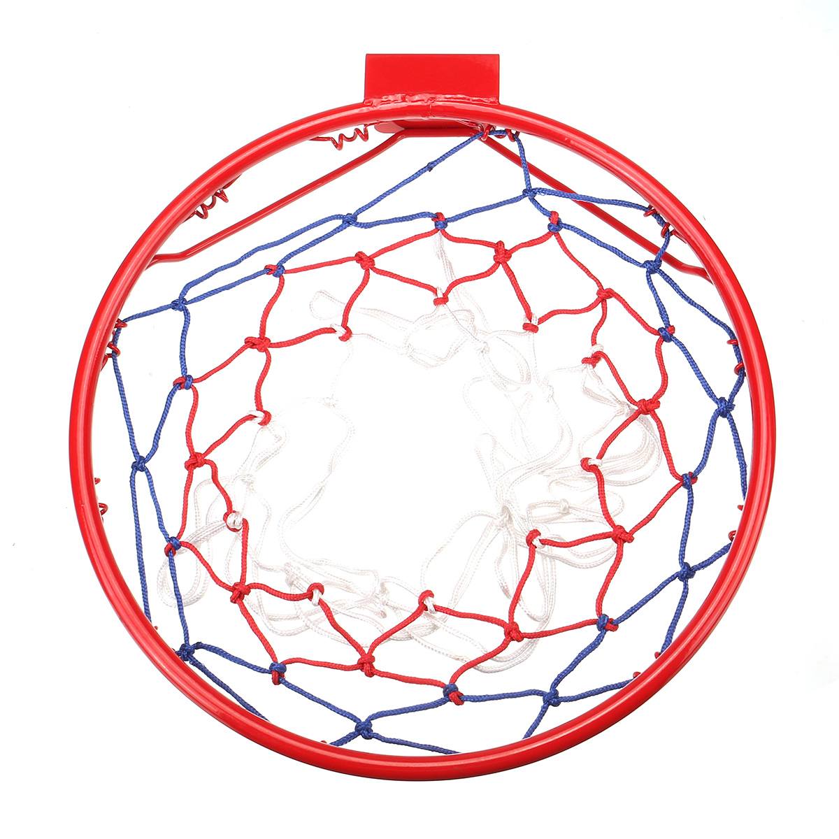 45cm Basketball Hoop Netting Wall Mounted Metal Rim Hanging Steel Basketball Ring Hoop for Adult Children Indoor Outdoor Sport