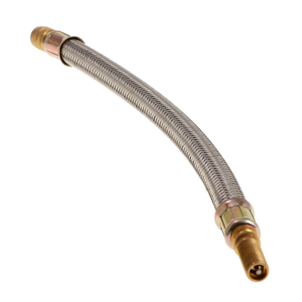 250mm 304 rostfritt stål flätade flexibla slang bilhjul däck ventilstammar förlängningar rör adapter för lastbil rv husvagn