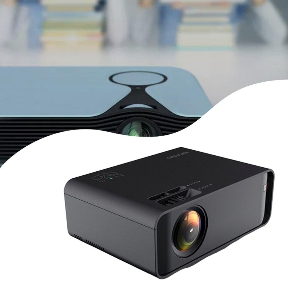Tosuny Smart Mini Projector Full HD 1080p - 6000lm Helderheid, Ingebouwde Speaker, Voor Thuisbioscoop, Buitenfilms En Smartphone