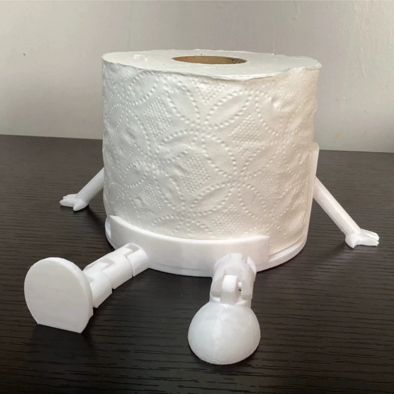 Novelty Toilet Paper Roll Stand 3d Printing Sitting People Paper Towel Holder Home Decoration Ornaments Bathroom Accessories