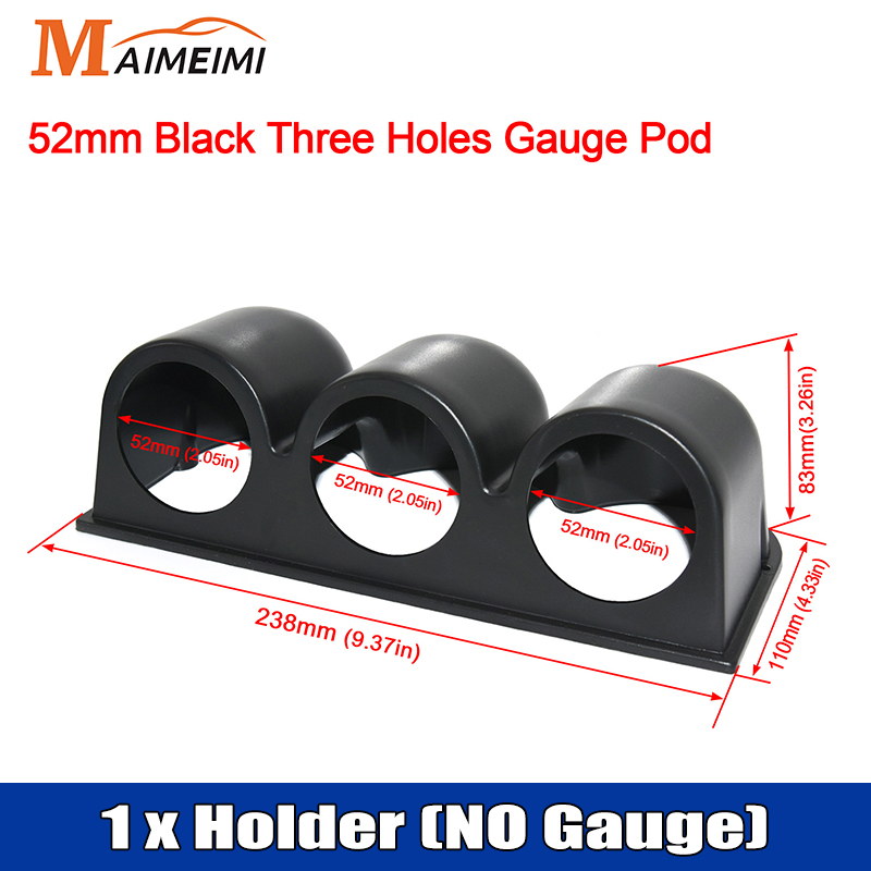 52Mm Watertemp Oliedrukmeter Toerenteller Boost Gauge Bar/Psi Vacuüm Voltmeter Water Temp Meter Universele Auto Meter: WHITE