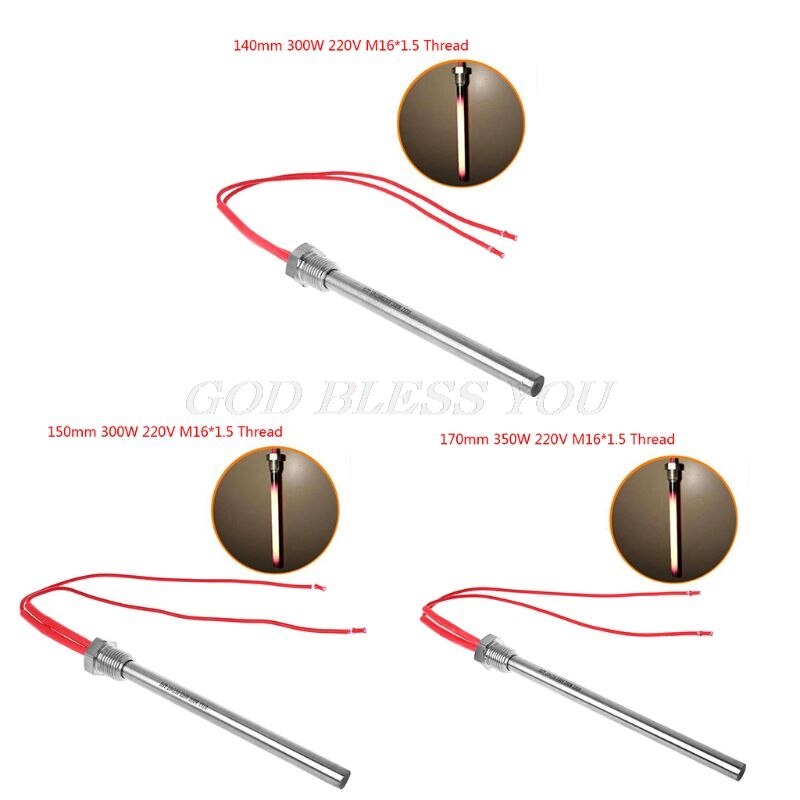 350W 220V Ignition Igniter Rod Wood Pellet Stove 10*140/150/170mm M16*1.5