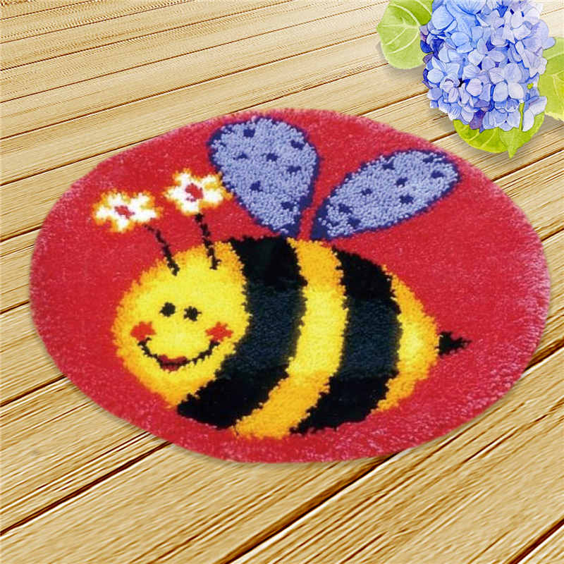 Prajna mignon animaux tapis couture loquet crochet Kits toile tricot tapis crochet point de croix Fomiaran pour couture bricolage Handmades: violet