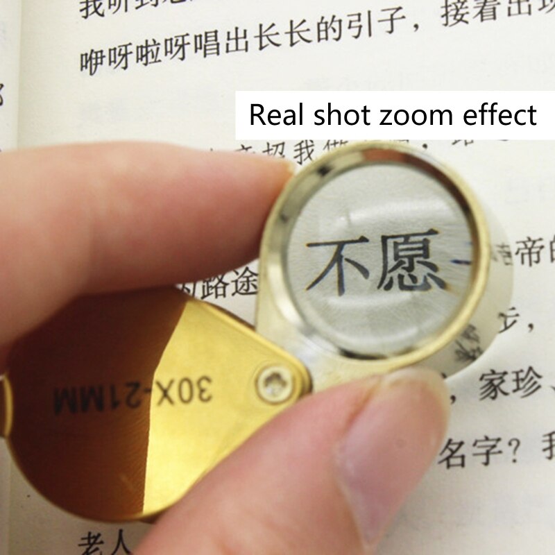 Mini Folding Magnifier 10-15X Jewelers Eye Magnifying Glass Magnifier Pocket Handheld Tools Portable Magnifying Glass