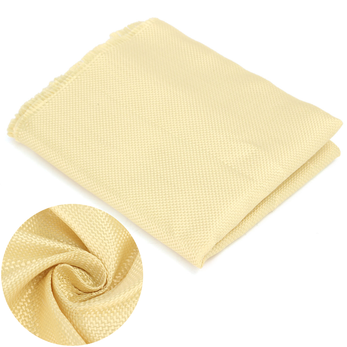 200gsm Kevlar Fabric Woven Aramid Fiber Cloth Plain Color Yellow 100cmx30cm