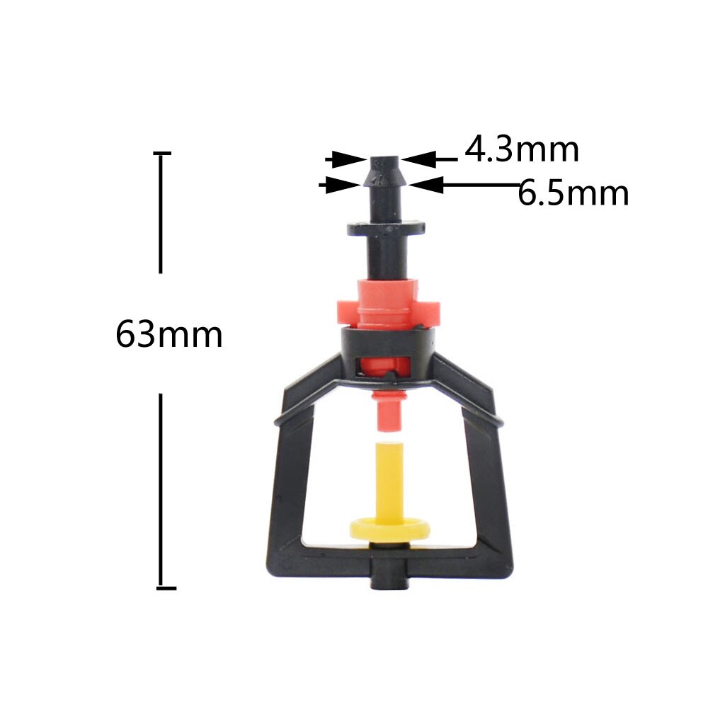 5Pcs Greenhouse 360 Refraction Micro Nozzle Garden Drip Irrigation Misting System Hanging Humidifier Sprayer w 4/7mm Barb