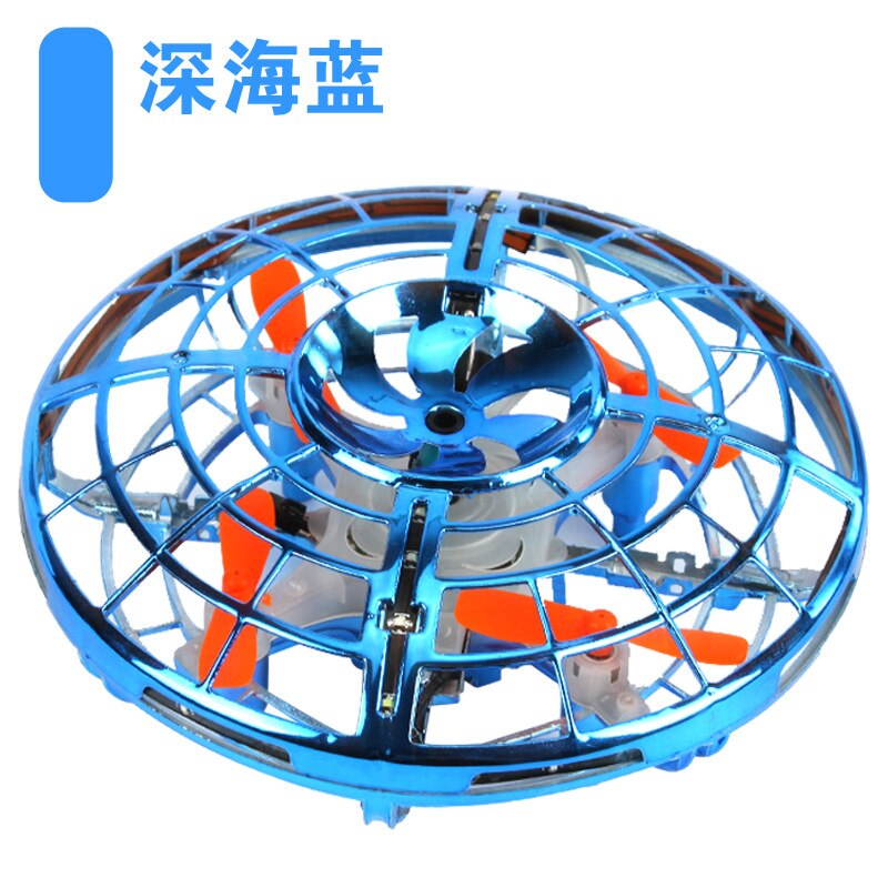 Giocattoli per bambini Blu Indotta Aeromobili Sospensione Ragazzo Giocattolo Luminoso Gyro Flying Saucer Mini Aereo Bambini Amici Regali di Luce Up giocattoli: blue