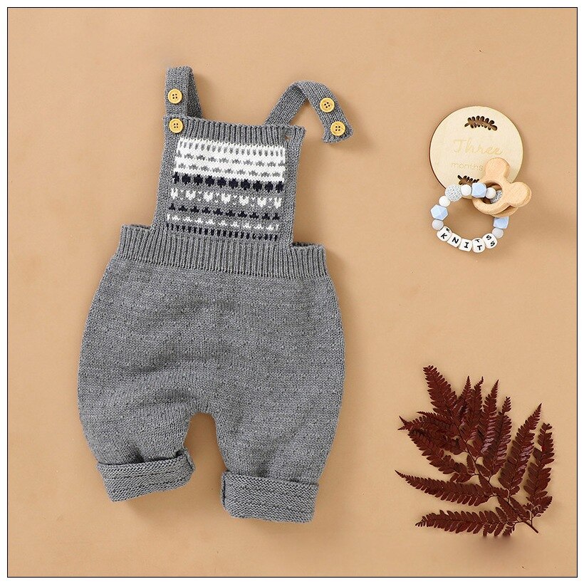 Pasgeboren Baby Gebreide Romper Truien Casual Warm Winter Herfst Jongen Meisje Kleding 0-18M Jongen Meisje Truien Kinderen truien: Grey / 90(12-18M)