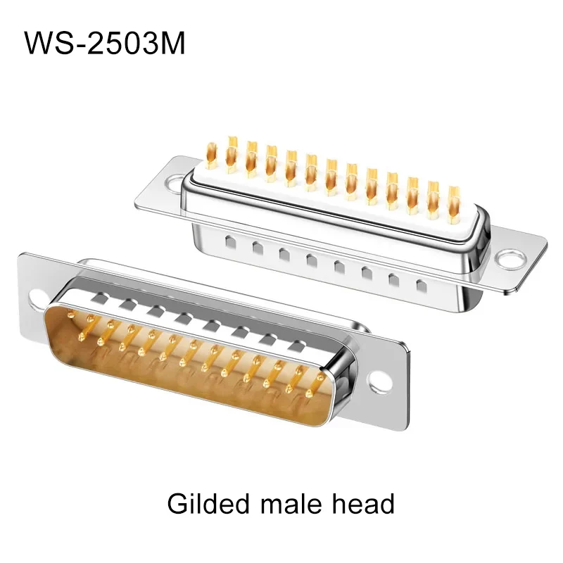 DB25 Złącze lutownicze Wtyczka dwurzędowa DB 25 Pin Pozłacana wtyczka męska żeńska Spawanie klasy przemysłowej Adapter złącza 25-pinowego: FIOLETOWY