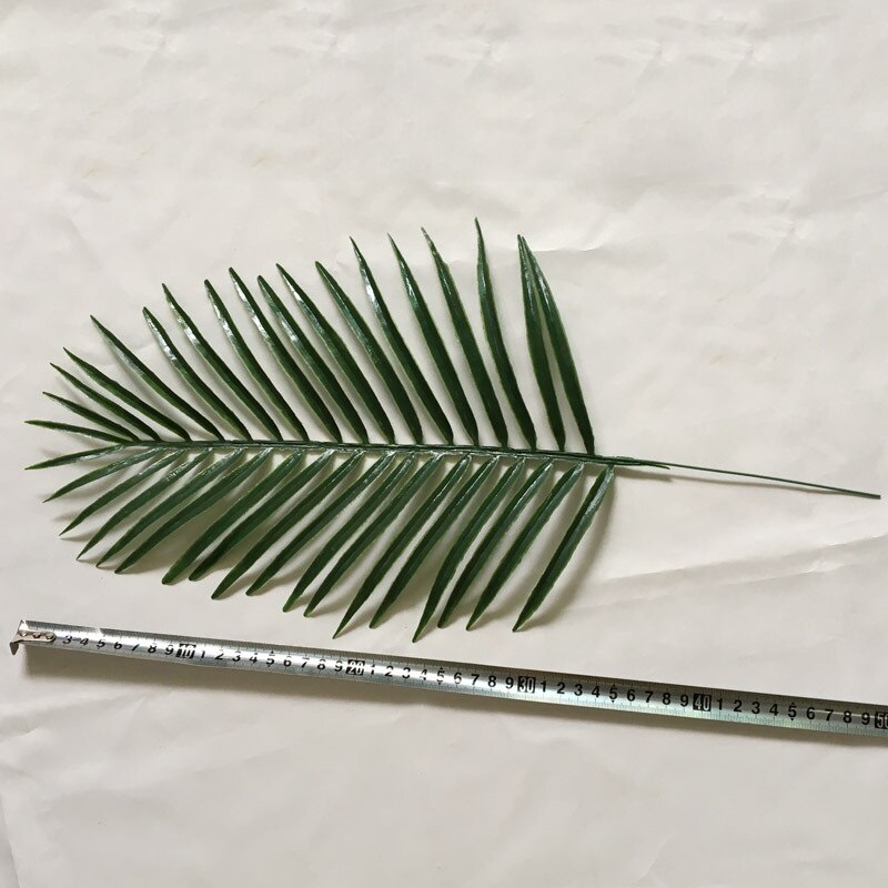 Plast konstgjorda blad tropiska palmblad simulering blad för hawaiian luau temafest hem trädgård dekoration