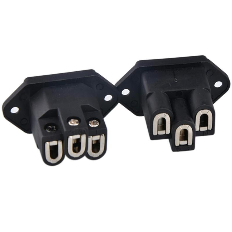 Hifi Pure Copper Plated Rhodium Iec Inlaat Socket Ac 250V 10A 3 Pins Us Power Plug