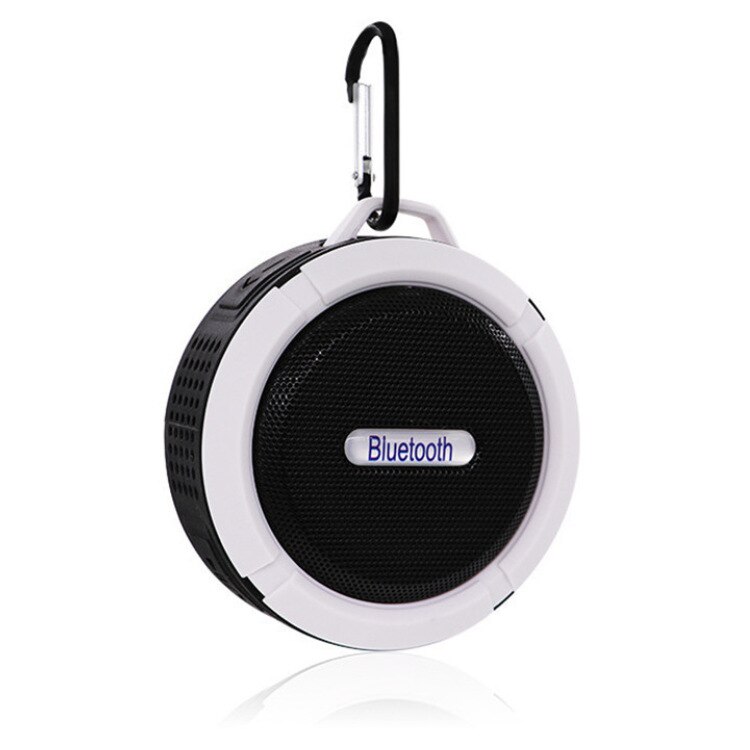 Draagbare Speaker Draadloze Bluetooth Speakers Soundbar Outdoor Sport Waterdicht Ondersteuning TF Card FM Radio Aux Input: WHITE