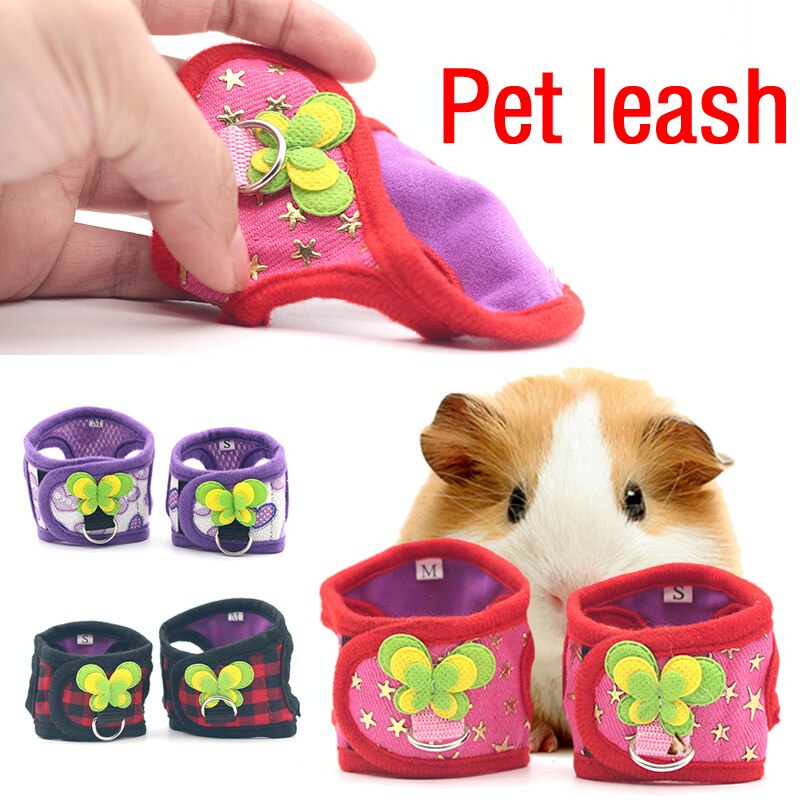 Hámster chaleco arnés ajustable correa de cerdo de Guinea Chinchilla rata ratones hurón Animal PEQUEÑO accesorios mascotas arnés