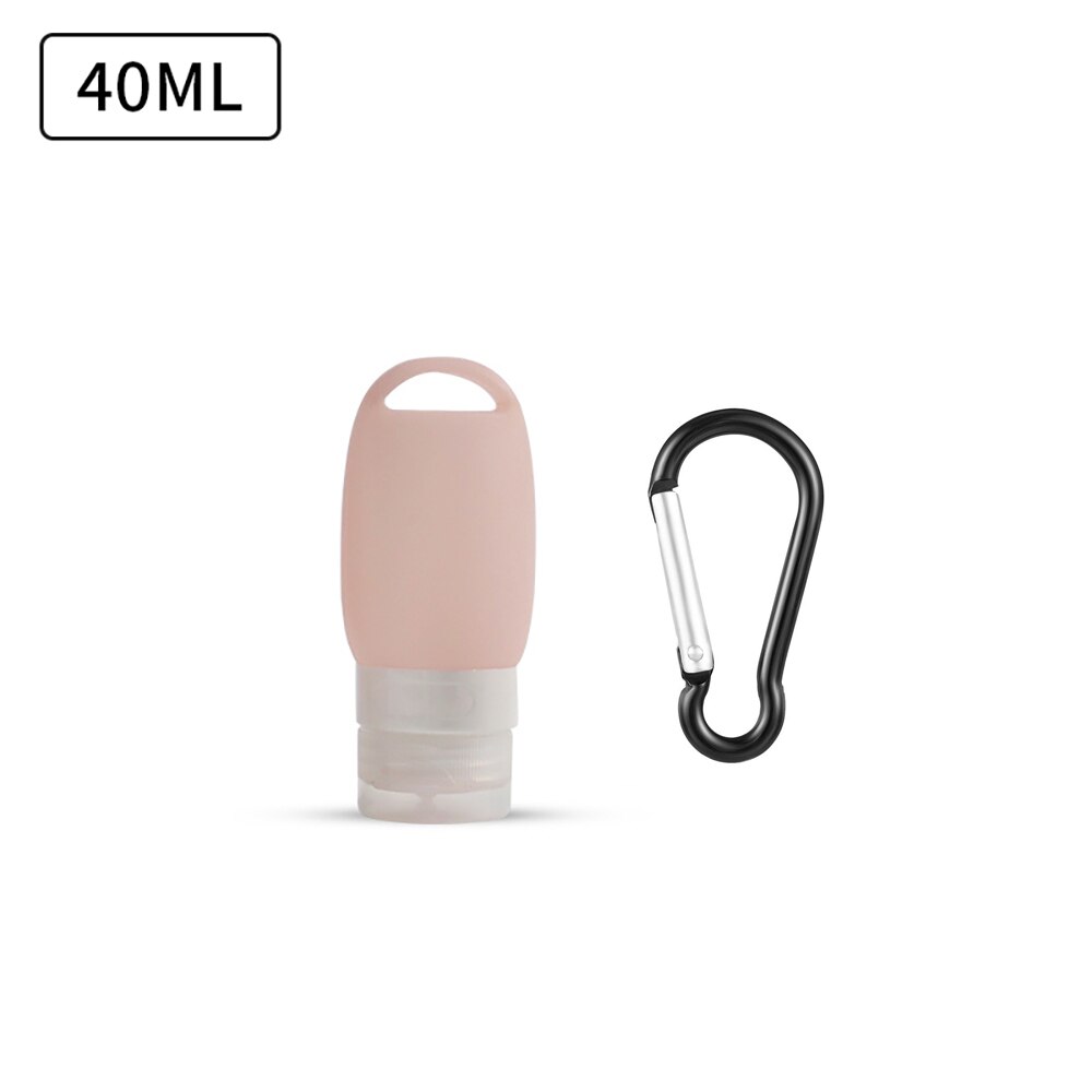 Travel Bottle Leakproof Silicone Refillable Squeezable Travel Tube with Keychain Hook for Cosmetic Toiletry Shampoo 40/60ml: 3