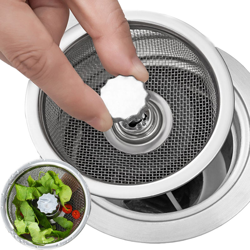 Küchen spüle Filter Anti-Blockierung-Spüle Kanal Gittergewebe Siebe Edelstahl Schlecht Boden abläufe Haar fänger Abfall Filter Werkzeug