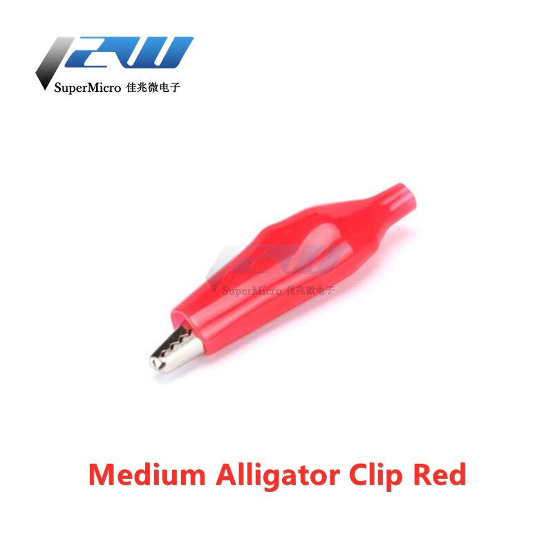 10pcs Metal Alligator Clip G98 Crocodile Electrical Clamp Testing Probe Meter Black Red with Plastic Boot Car Auto Battery: Medium-red