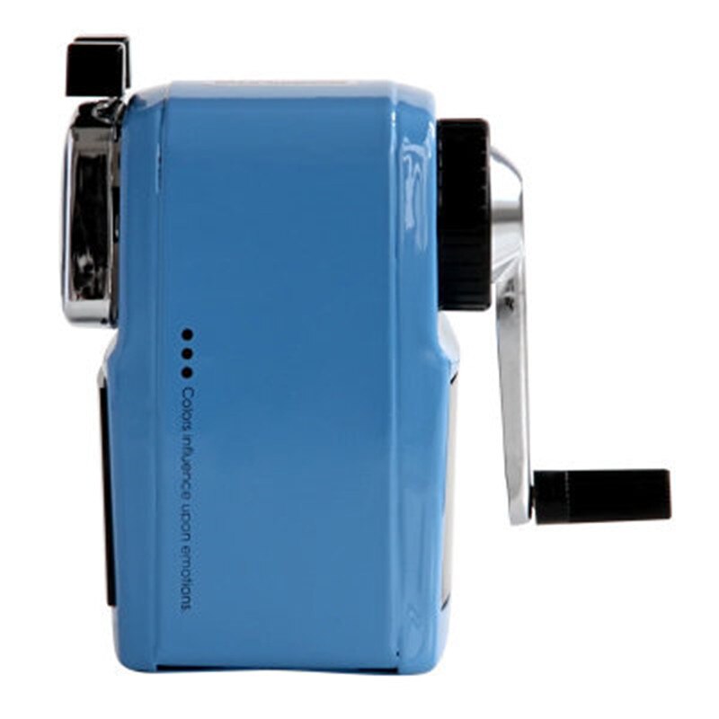 Afiladores de lápiz mecánicos de manivela de mano, herramienta de sacapuntas de estudiante con carcasa de Metal, máquina de lápiz mecánico de mano, novedad