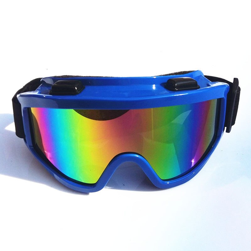 Gafas de esquí UV400 a prueba de viento y polvo, lentes para miopía integradas, gafas para esquiar: Blue Colorful