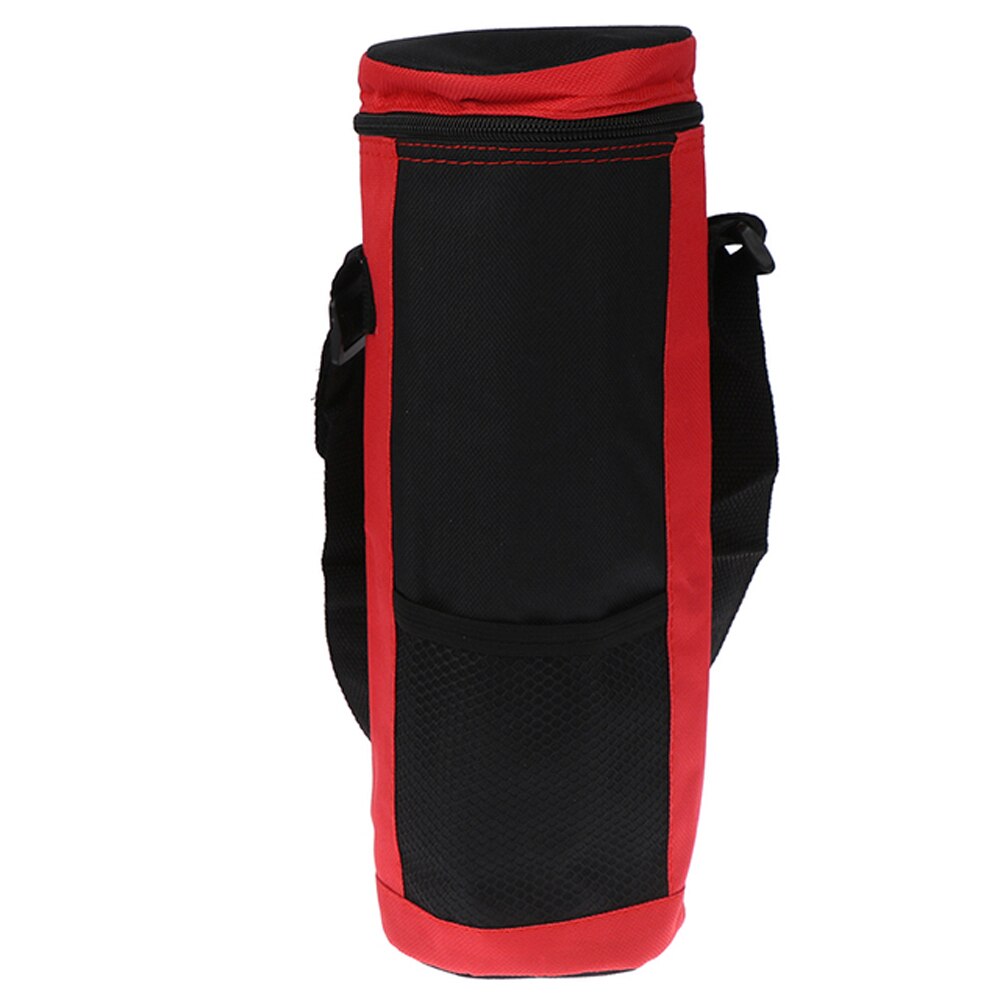 Wasser Flasche Kühler Tote Tasche Universal- Wasser Flasche Tasche Hohe Kapazität Isolierte Kühltasche draussen Reisen Camping Wandern: rot