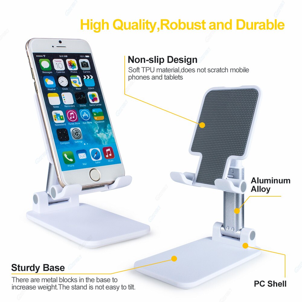 Fully Foldable Tablet Stand Adjustable Desktop Tablet Holder Stand For iPad Samsung Xiaomi Tablet Mount Support 3.5-12.9'' Phone