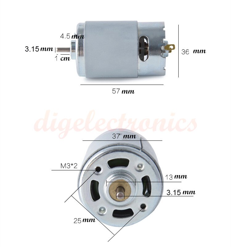 550 Motor High Speed Motor DC12V Large Torque High Power Low Noise for Tracked Vehicle Chassis Electronic Component Motor