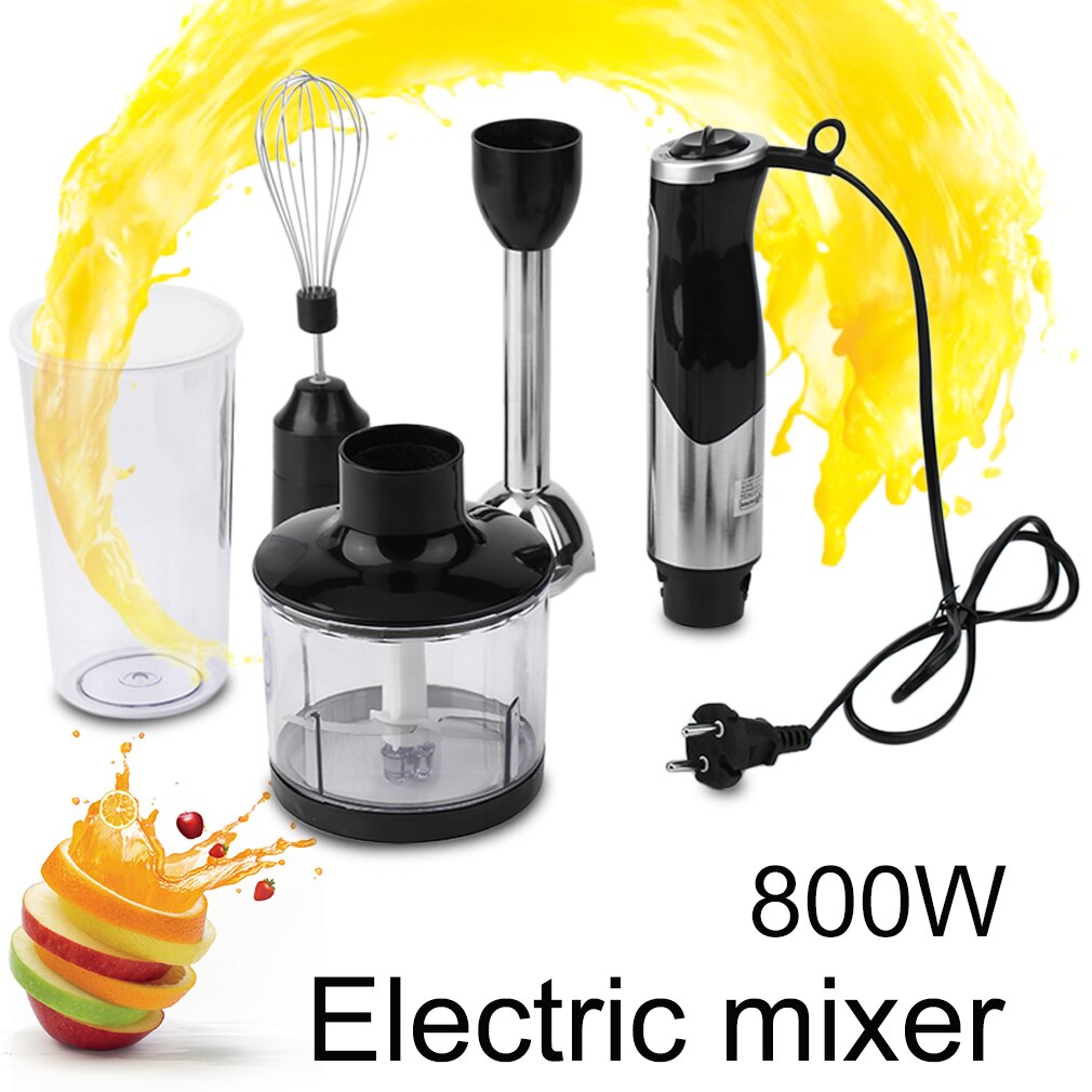 Stainless Steel Electric Blender 3 in 1 Food Mixer Kitchen Smoothies Detachable Hand Blender Egg Beater Vegetable Fruit Salad: Default Title