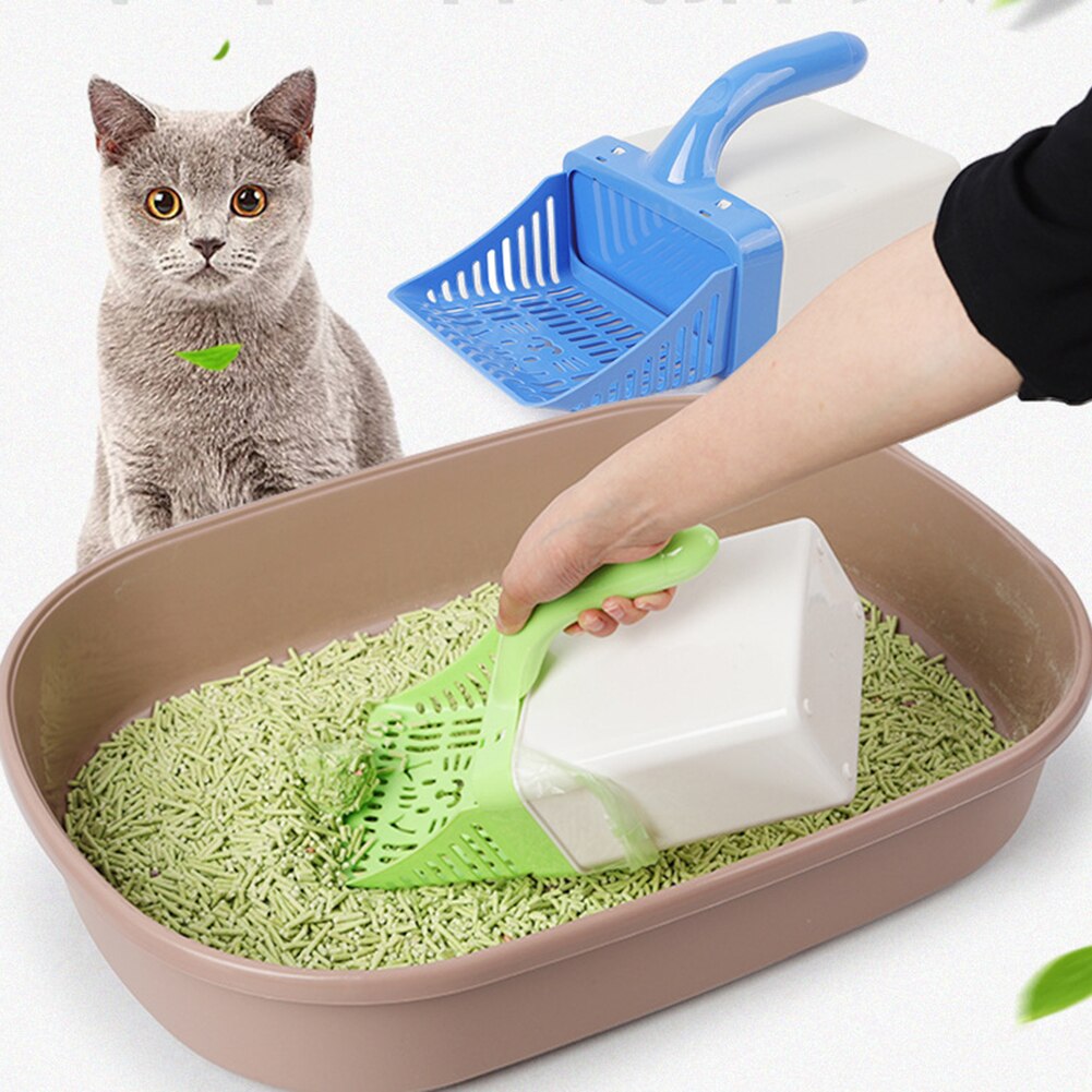 Integrated Cat Litter Shovel with Bucket Pet Hollow Neater Scoop Toilet Products Pet Excrement Artifact Cleaning Products