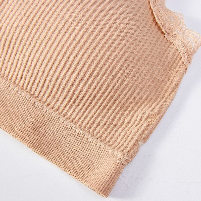 Japanese-style Cross Camisole Beauty Back Tube Top Women's Non-Steel Ring Lace Wrap-around Underwear Bra