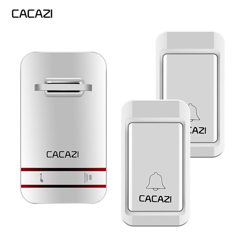 Cacazi älykäs langaton ovikello itsetoiminen ei akkua vesitiivis painike us eu uk pistoke vastaanottimet kotiin soittokello 38 kelloa