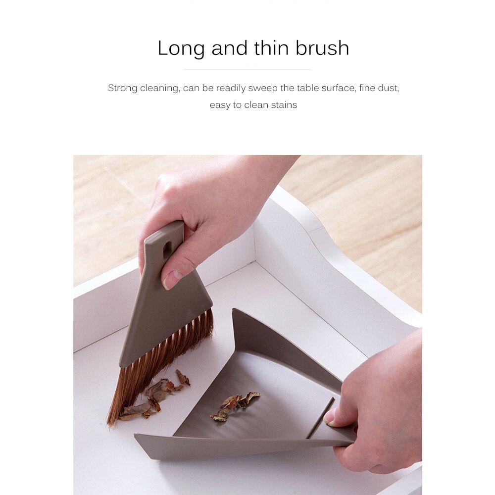 Mini Sweeping Brush Cleaning Small Broom Pan Set Home Office Table Cleaning Tools Desk Portable Pan Panited Set